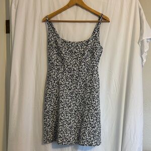 Old Navy Floral Print Sleeveless‎ Mini Dress Black White Casual Sundress